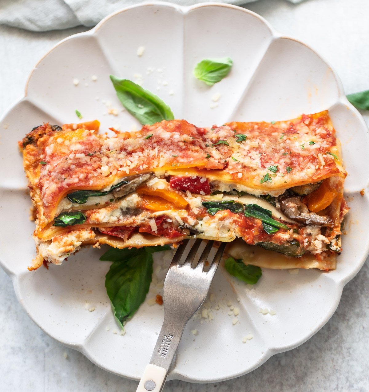 Homemade Vegetable Lasagna with Roasted Veggies - Familystyle Food