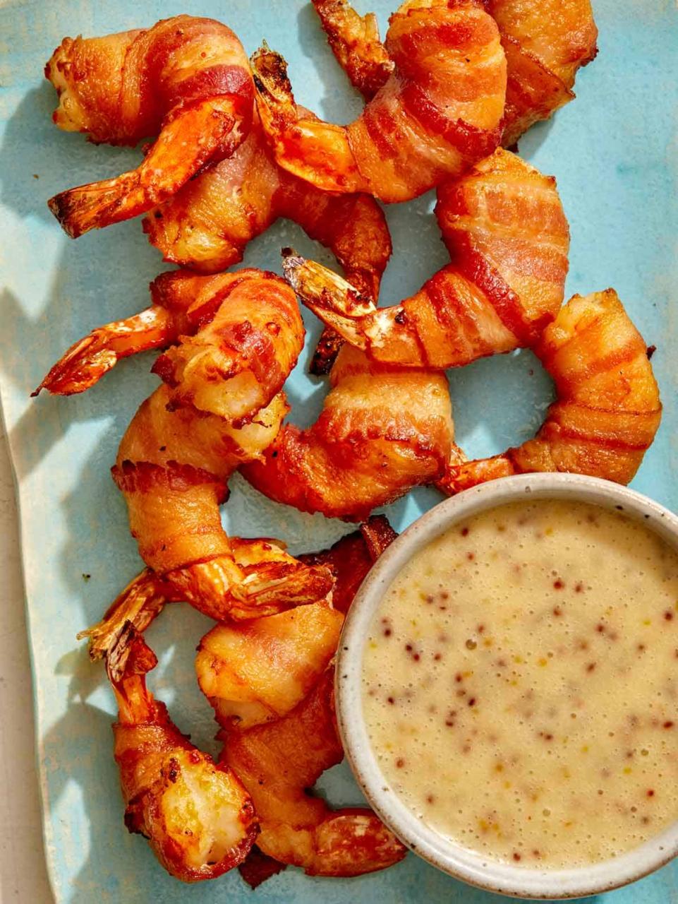 Air Fryer Bacon Wrapped Shrimp - Spoon Fork Bacon