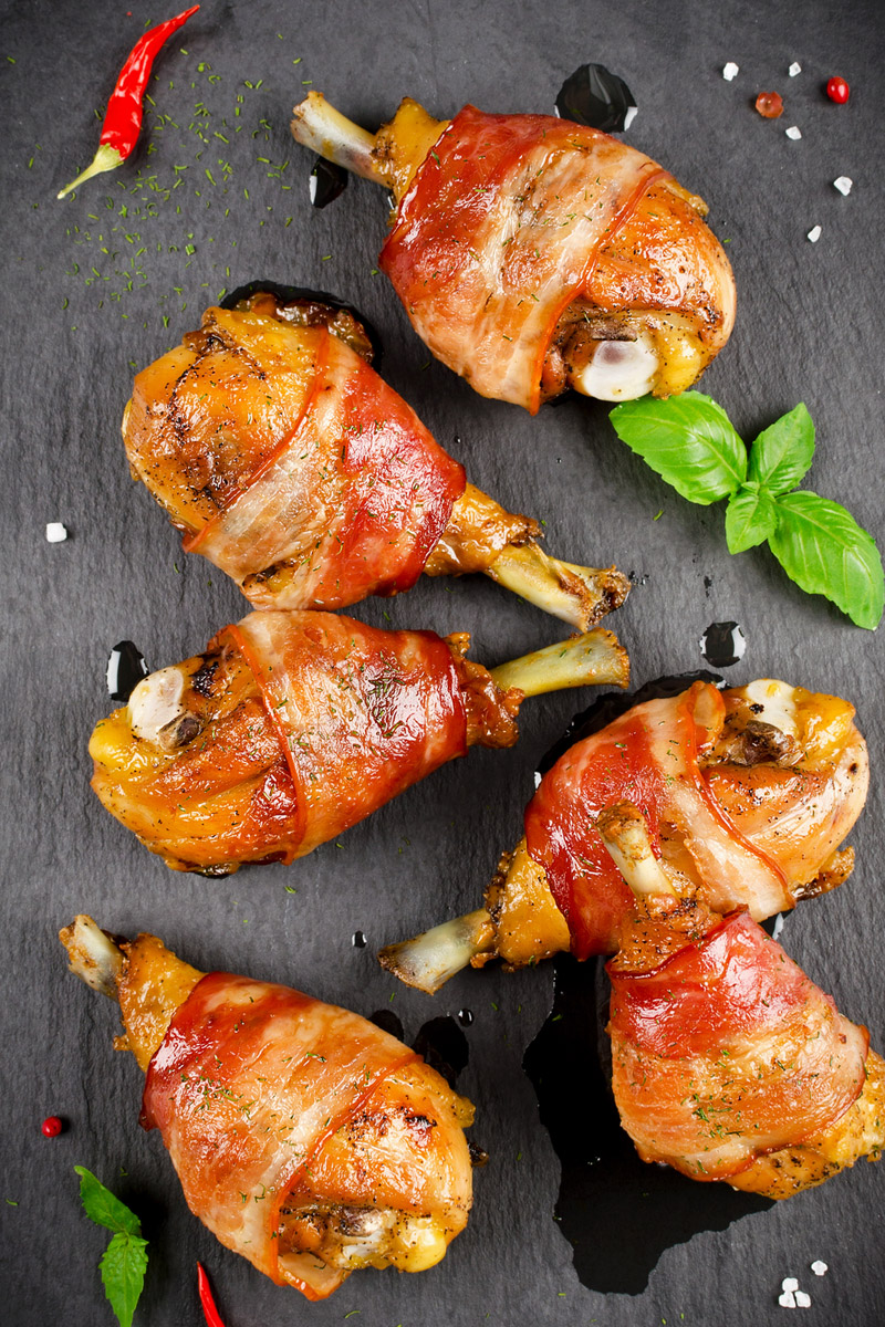 Bacon-Wrapped Chicken Legs - Savored Sips